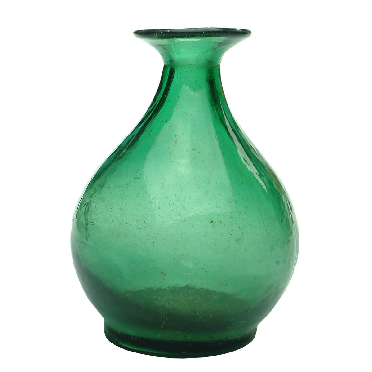 Chinese. Green Glass Tiger Whisky. No base mark. (China)