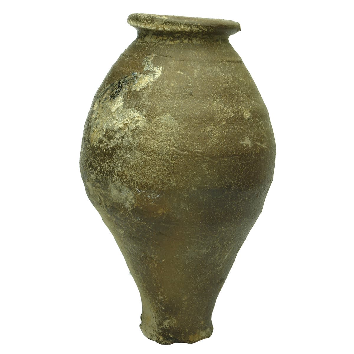 Chinese. Ancient Looking Amphora Shaped Jar with Flared Lip.