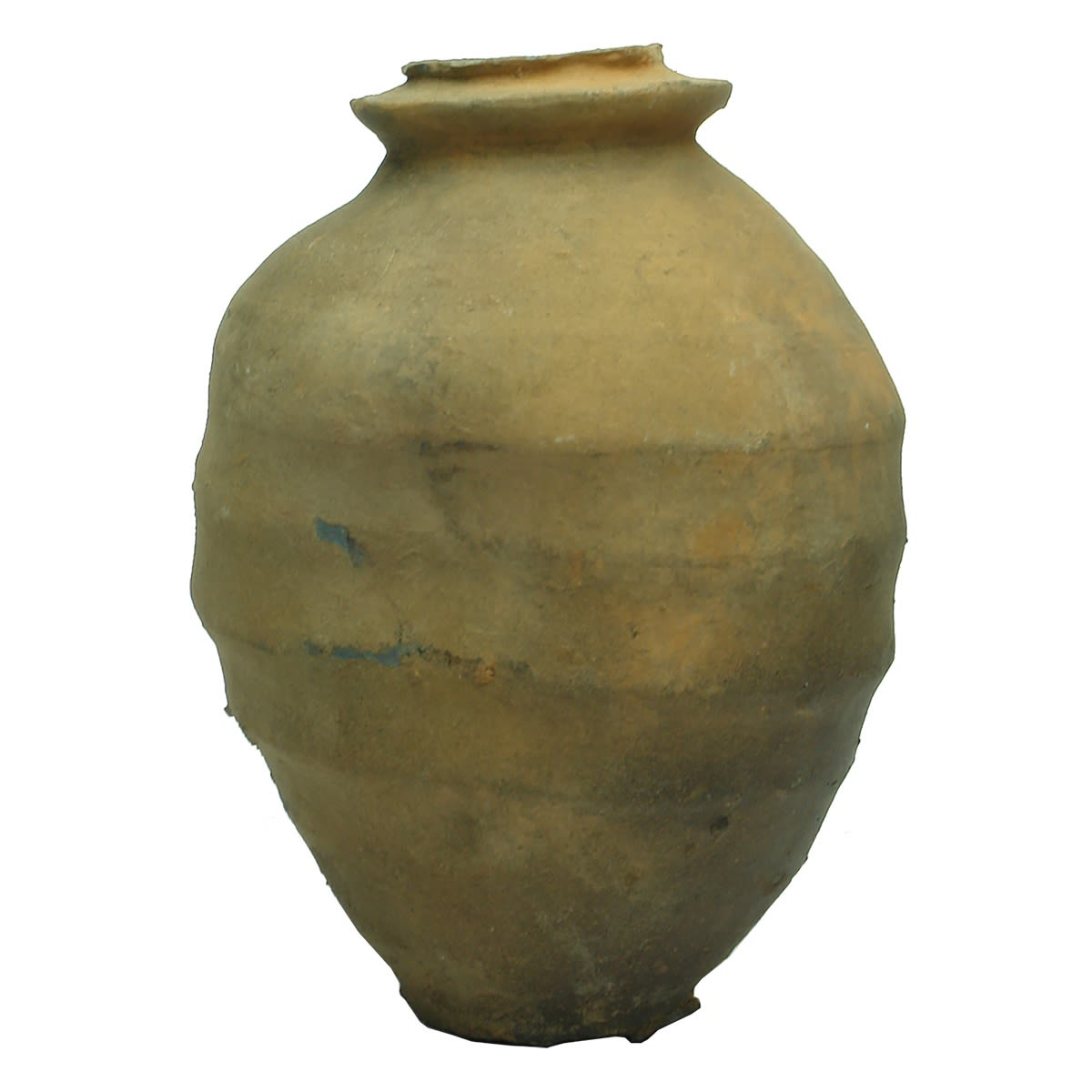 Chinese. Ancient Looking Fat Bodied Amphora Shaped Jar with Flared Lip. 150 mm.