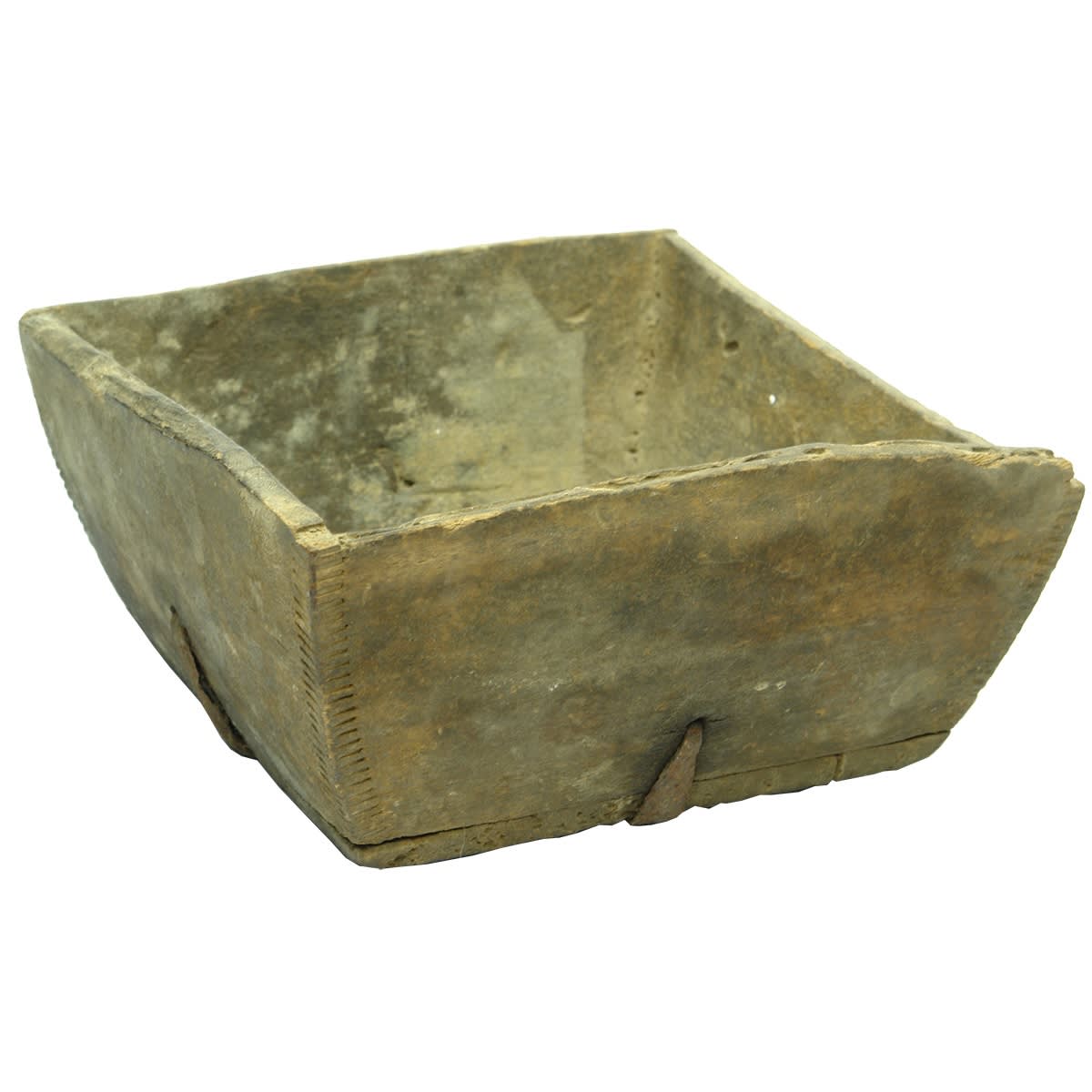 Chinese. Early square wooden bowl.