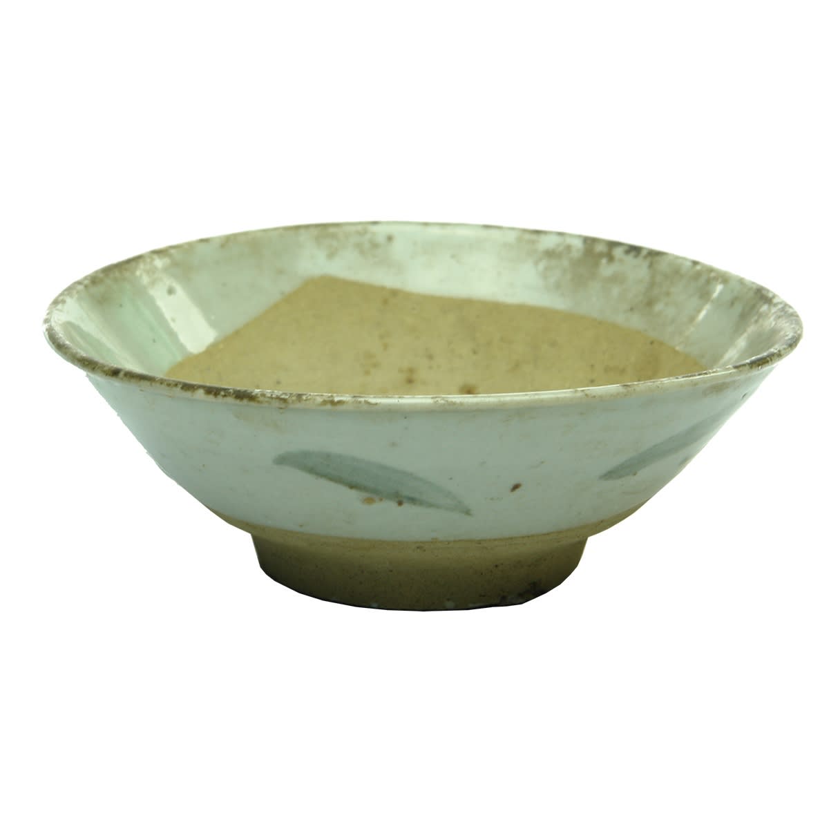 Chinese. Light grey bowl with grey design.