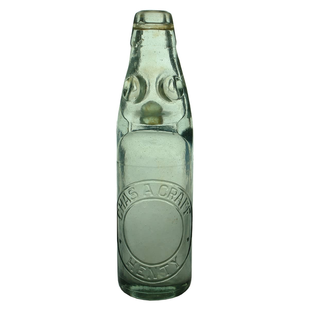 Codd. Chas. A. Graff, Henty. AGM base mark. Dobson 10 oz. (New South Wales)