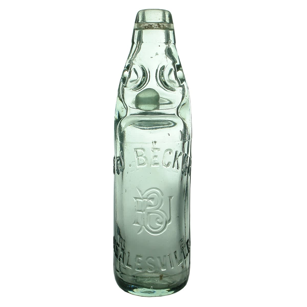Codd. F. J. Becker, Healesville. Dobson. Aqua. 10 oz. (Victoria)