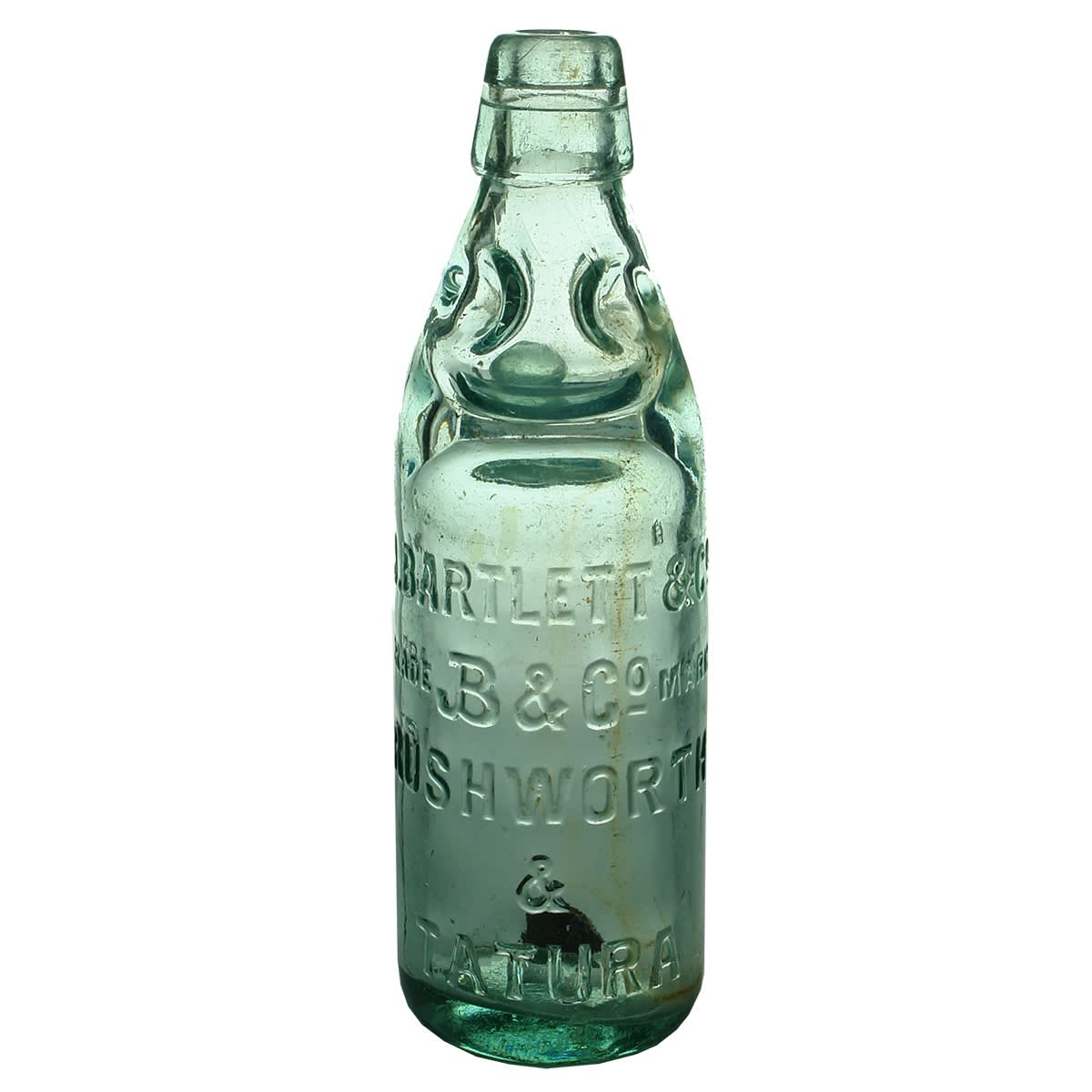 Codd. J. Bartlett & Co, Rushworth & Tatura. M base mark. Dobson. 10 oz. (Victoria)