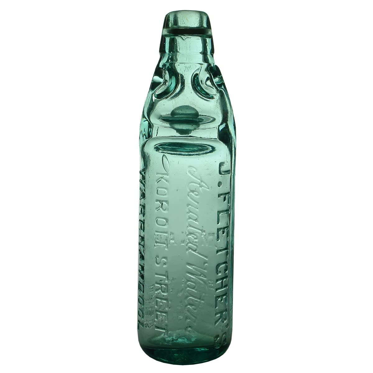Codd. J. Fletcher, Warrnambool. Dobson. Aqua. 10 oz. (Victoria)