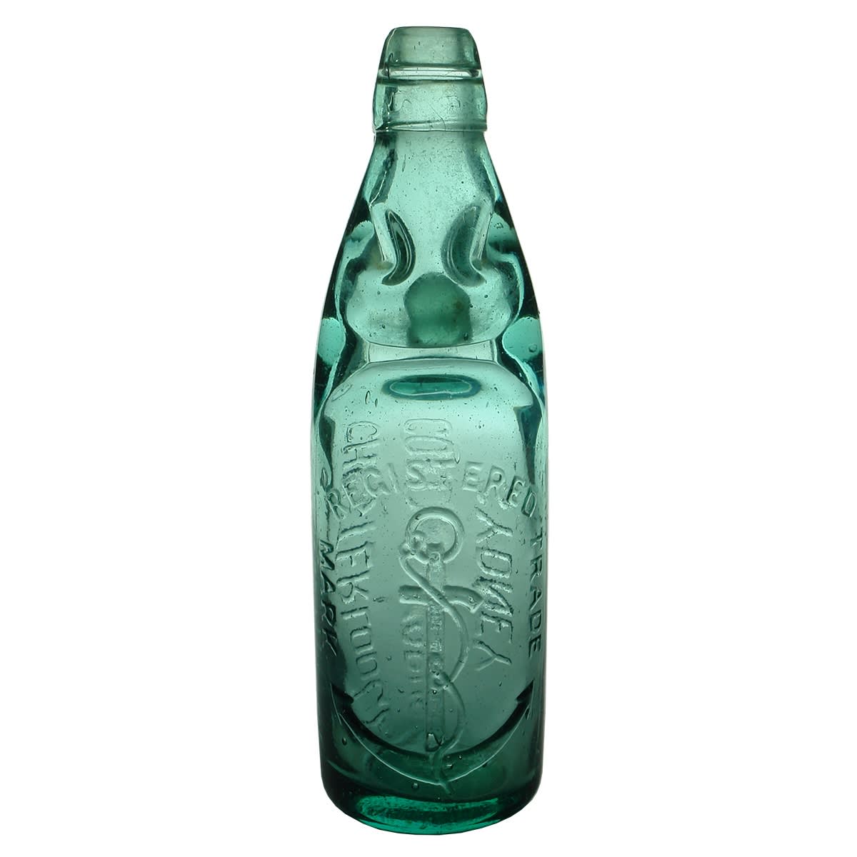 Codd. Chester Lodge Cordial Works, Sydney. Niagara. 10 oz. Darker Aqua. (New South Wales)