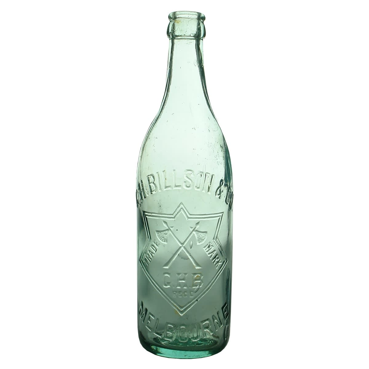 Crown Seal. G. H. Billson & Co., Melbourne. Crossed Axes. GHB 1916 base. (Victoria)