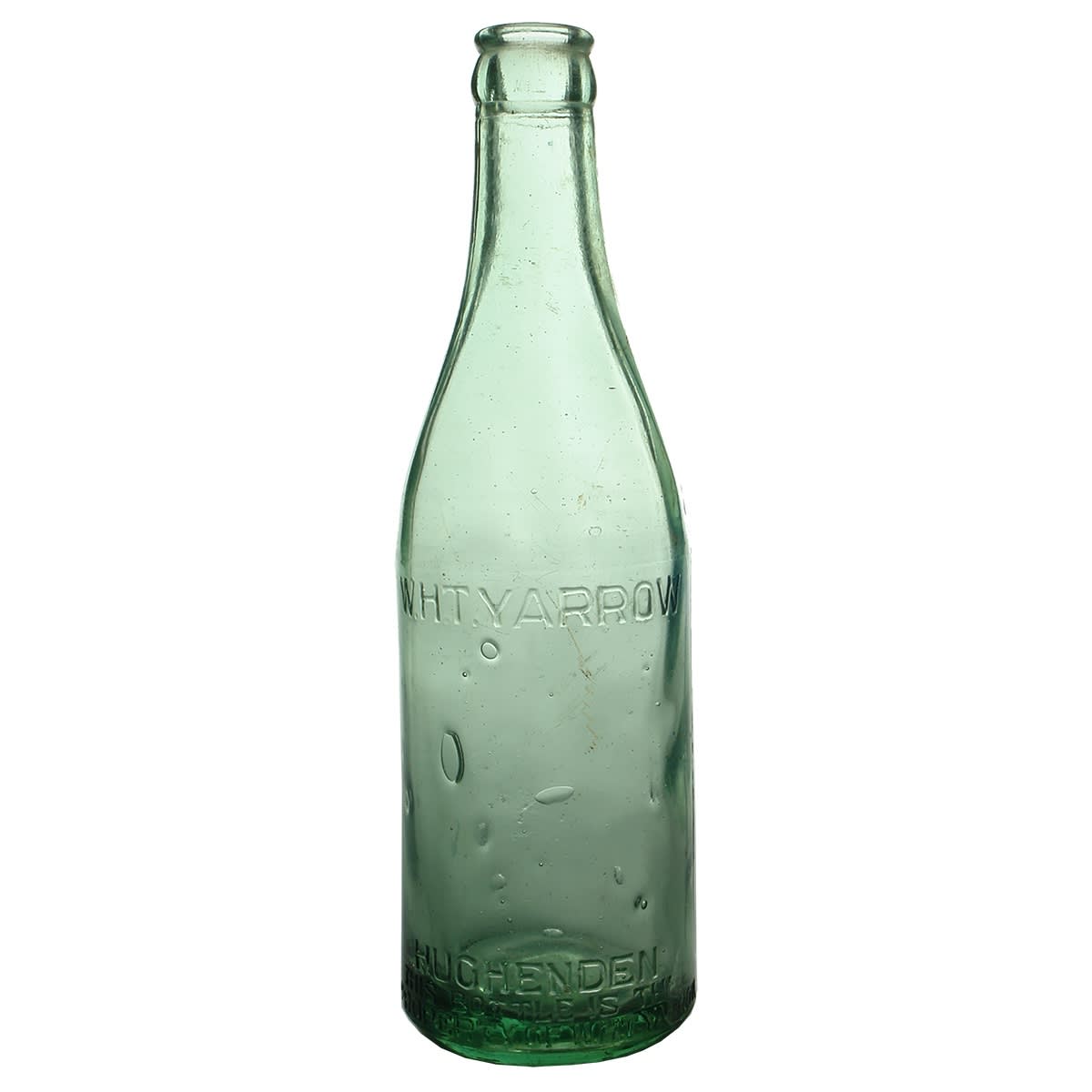 Crown Seal. W. H. T. Yarrow, Hughenden. Aqua. 10 oz. (Queensland)