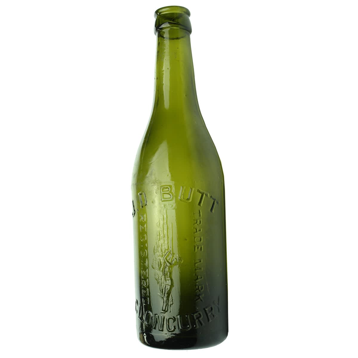 Crown Seal. J. D. Butt, Cloncurry. Rifleman. Green. 10 oz. (Queensland)