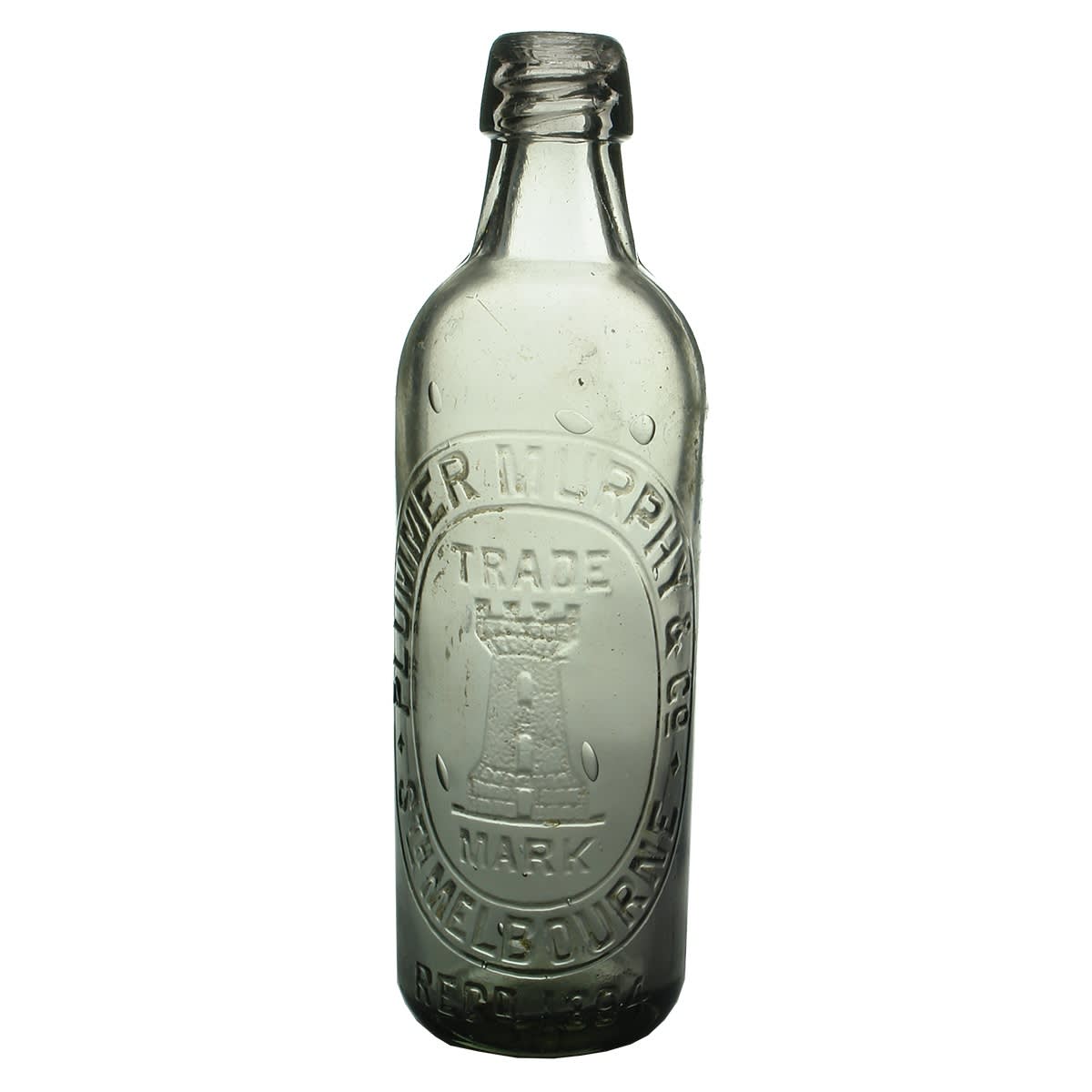 Internal Thread. Plummer Murphy & Co, South Melbourne. Castle or Turret. Smoky Aqua and Amethyst! 26 oz. (Victoria)