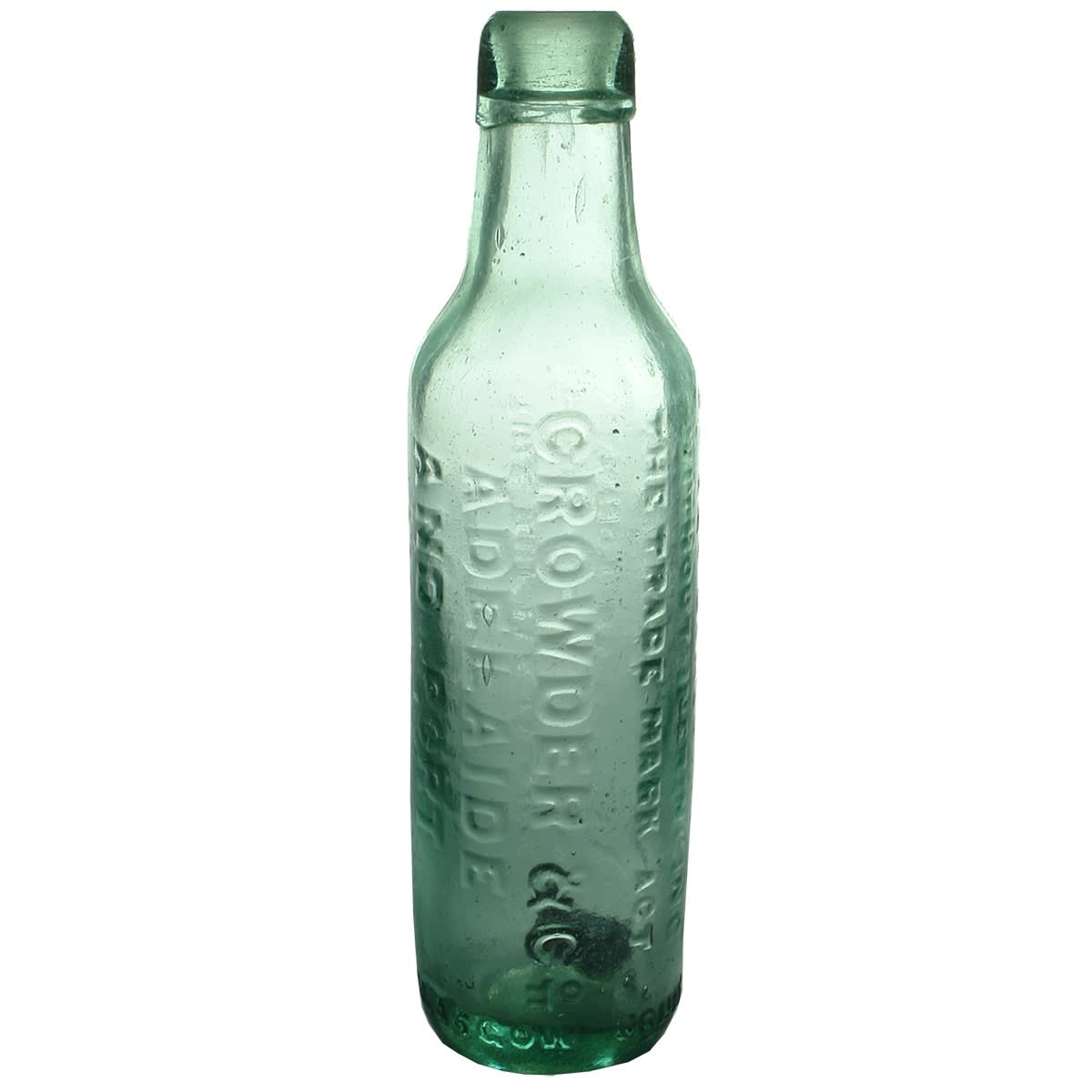 Lamont. Crowder & Co., Adelaide and Port. John Lamont. Aqua. 10 oz. (South Australia)