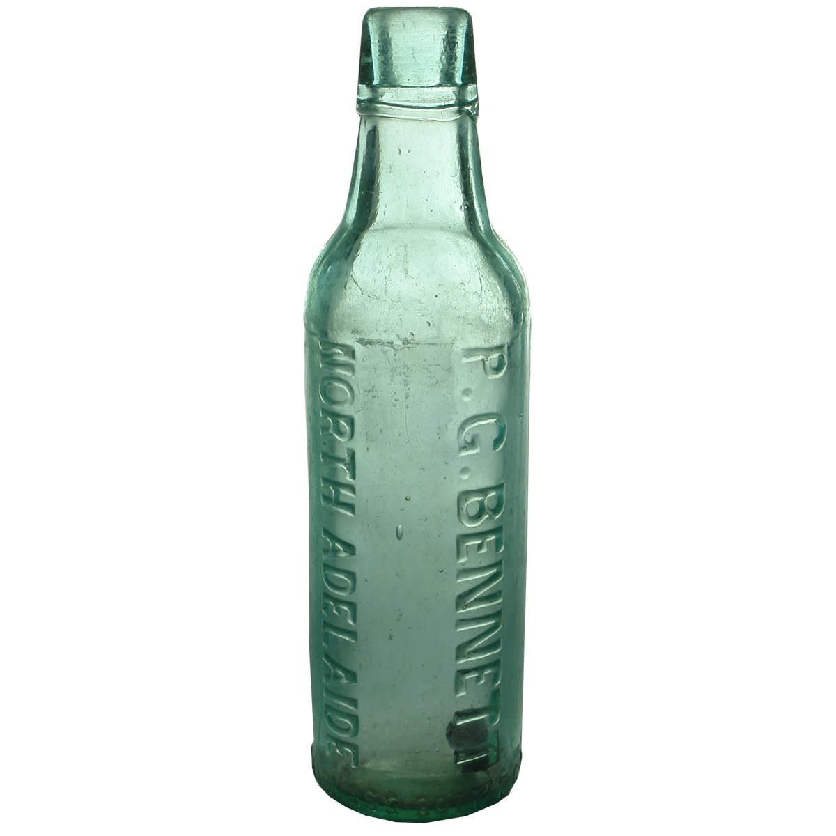 Lamont. P. G. Bennett, North Adelaide. Embossed One Side. Melbourne Glass Bottle Co. Aqua. 10 oz. (South Australia)