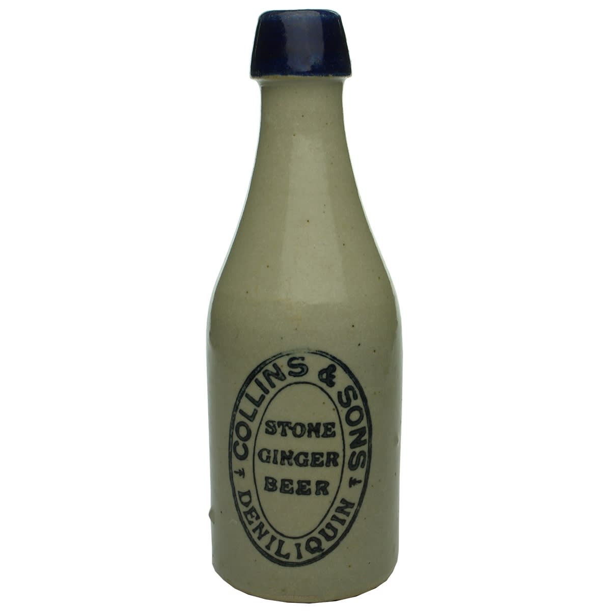Ginger Beer. Collins & Sons, Deniliquin. Champagne. Blue Lip. 10 oz. (New South Wales)