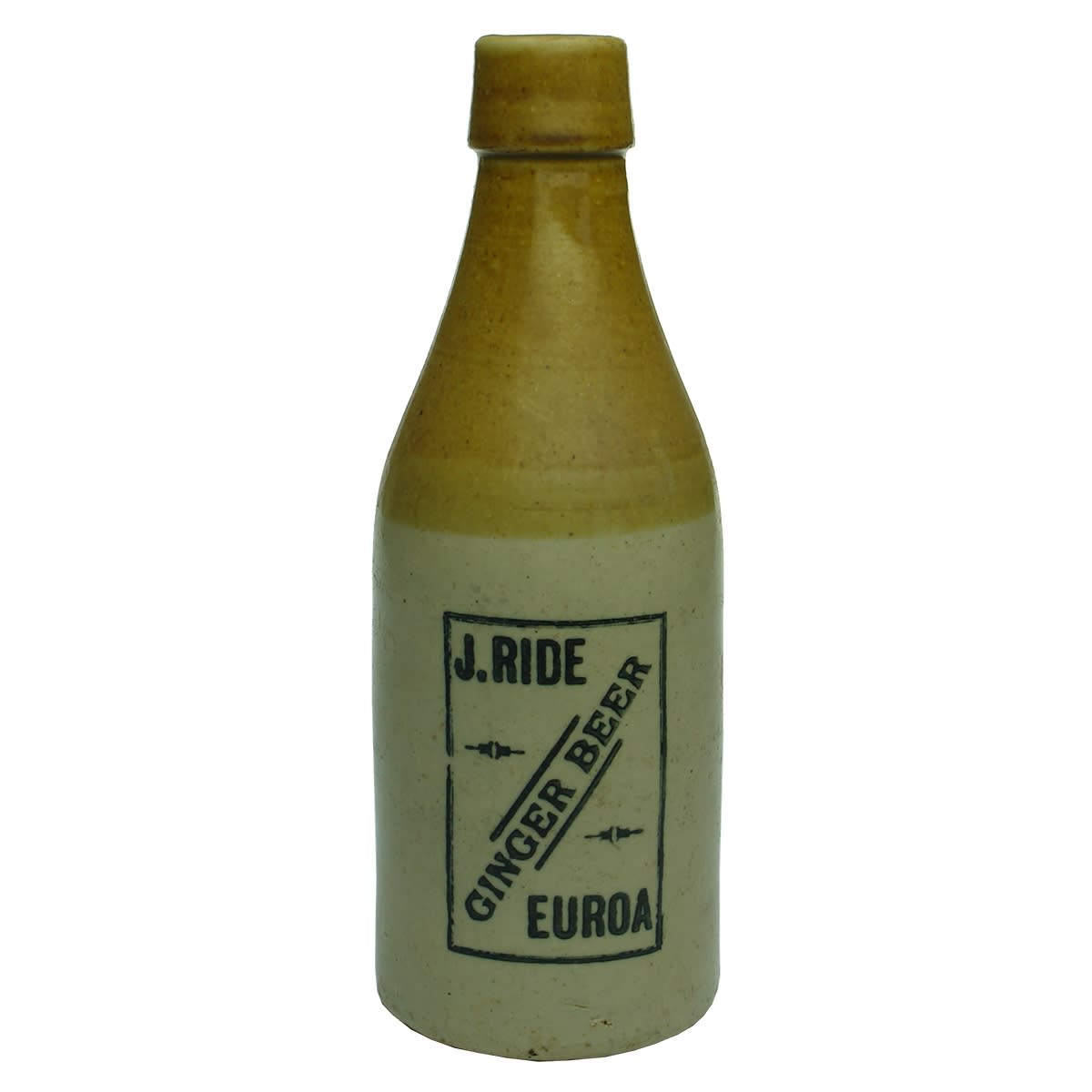 Ginger Beer. J. Ride, Euroa. Bendigo Pottery. Champagne. Tan Top. (Victoria)