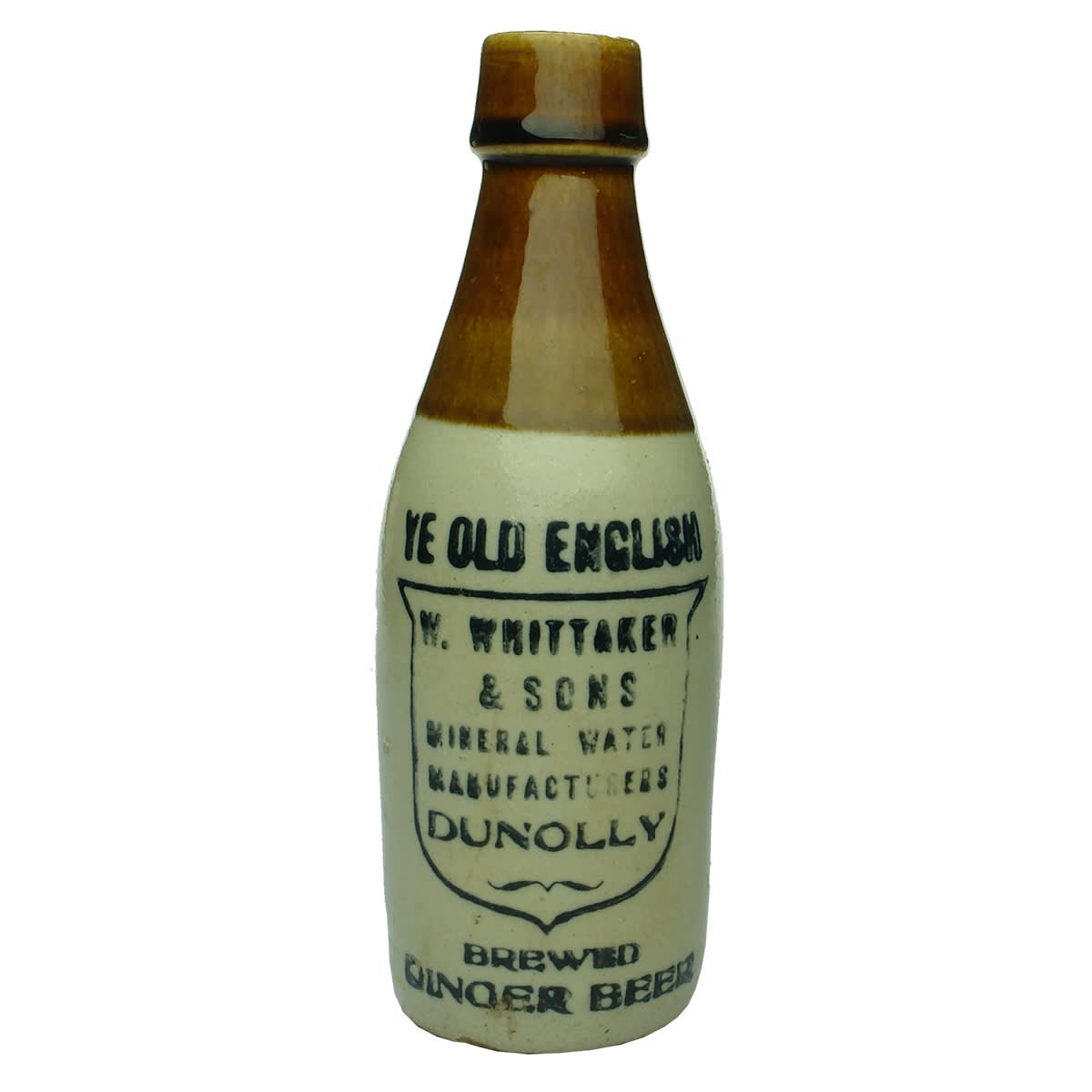 Ginger Beer. W. Whittaker & Sons., Dunolly. Tan top. (Victoria)