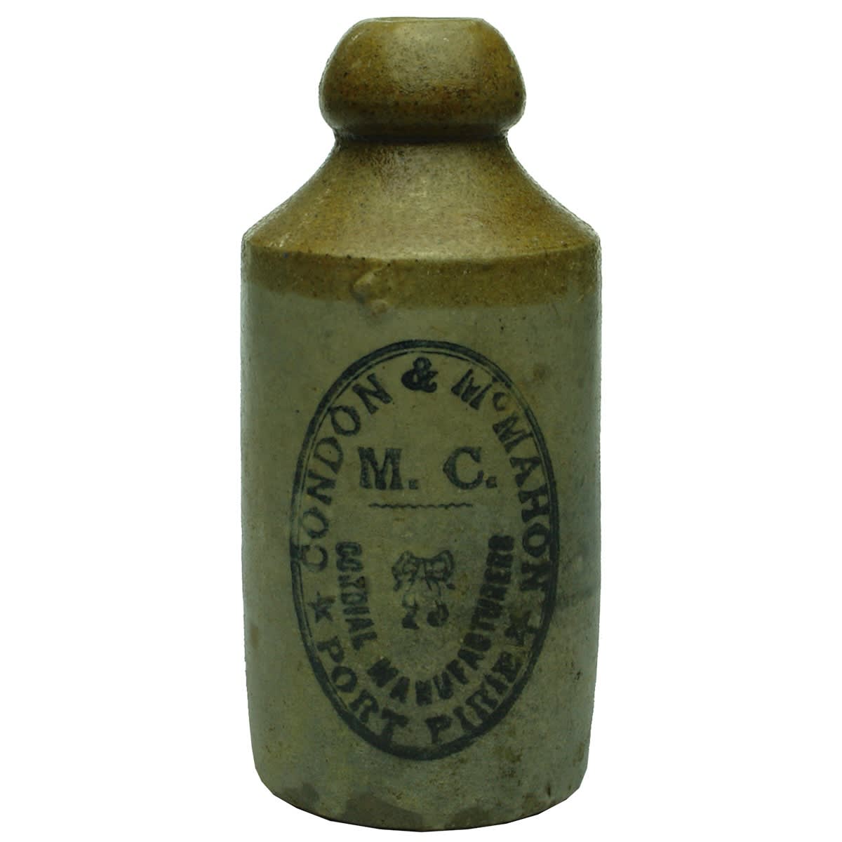 Ginger Beer. Condon & McMahon, Port Pirie. Tan Top. Dump. (South Australia)