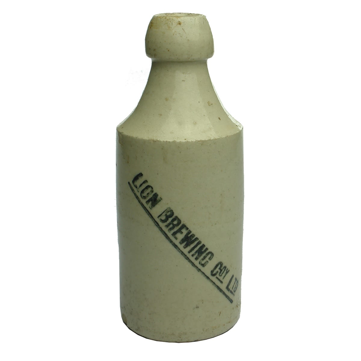 Ginger Beer. Lion Brewing Coy Ltd. Bendigo Pottery Coy Ltd. All White. Dump. (South Australia)