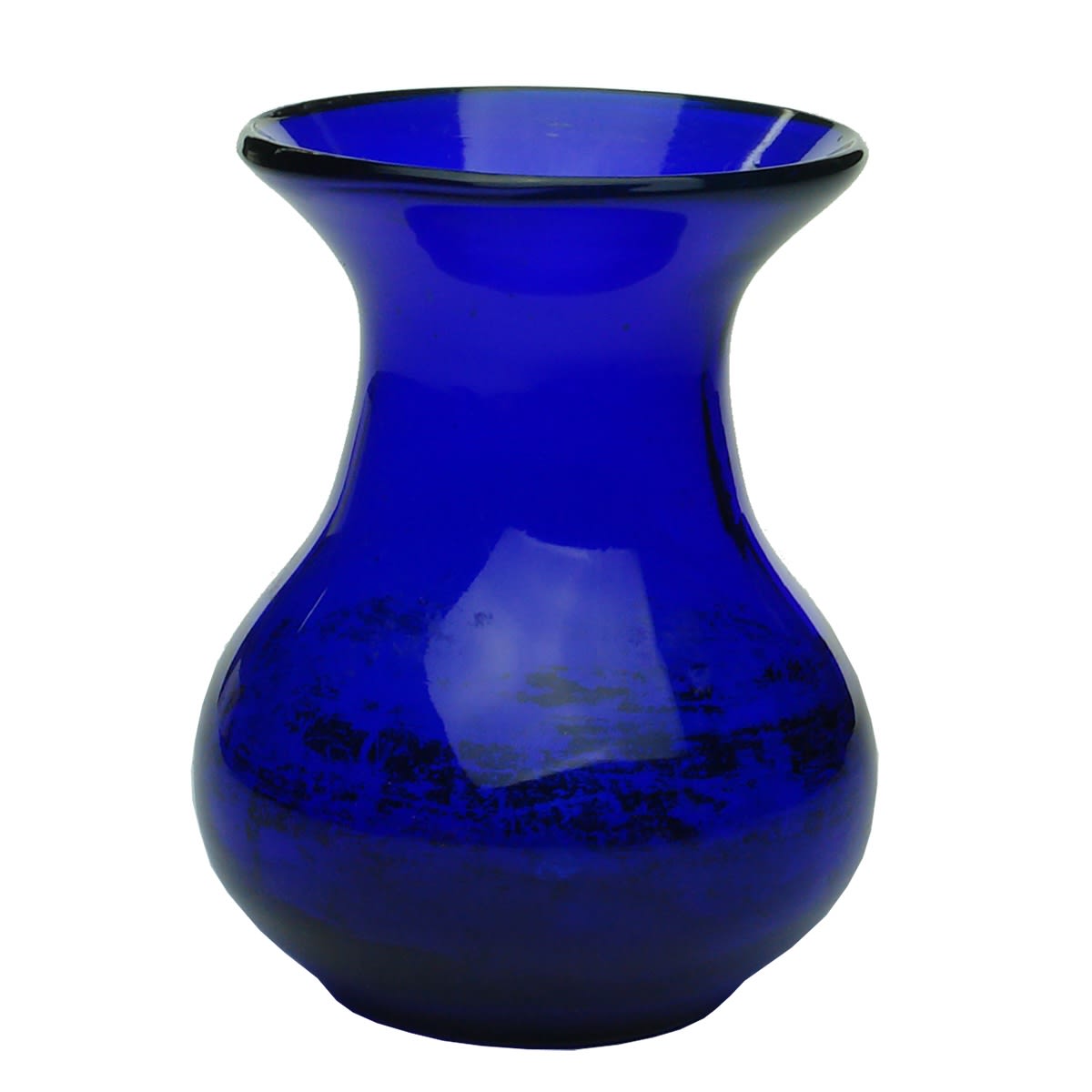Cobalt Blue Pharmacy Jar. Wide flared mouth. Polished pontil to base.
