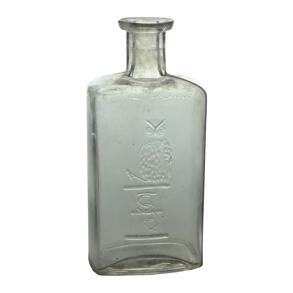 Medicine. The Owl Drug Co. One Wing. Pale Sun Coloured Amethyst. Rounded Oblong. 151 mm. (USA)