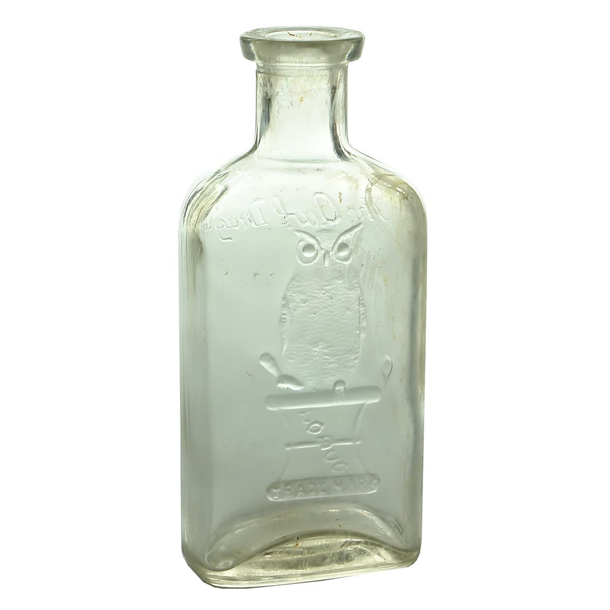 Medicine. The Owl Drug Co. Two Wing. Clear. Rounded Oblong. 126 mm. (USA)