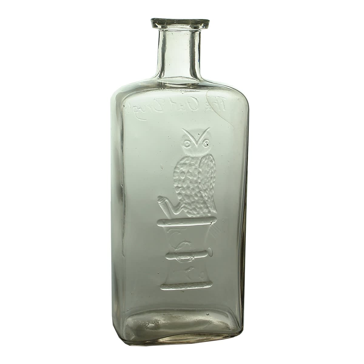 Medicine. The Owl Drug Co. One Wing. Clear. Rounded Oblong. 197 mm. (USA)