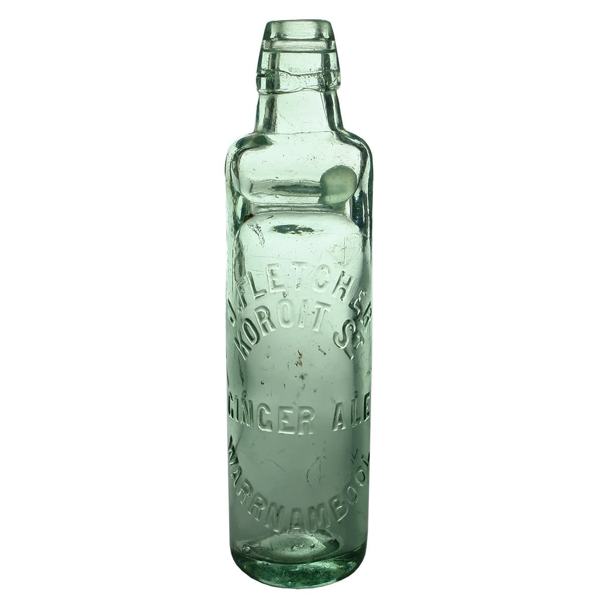 Codd. J. Fletcher, Koroit St., Warrnambool. Ginger Ale. Kilner Bros. Very tall variety. (Victoria)