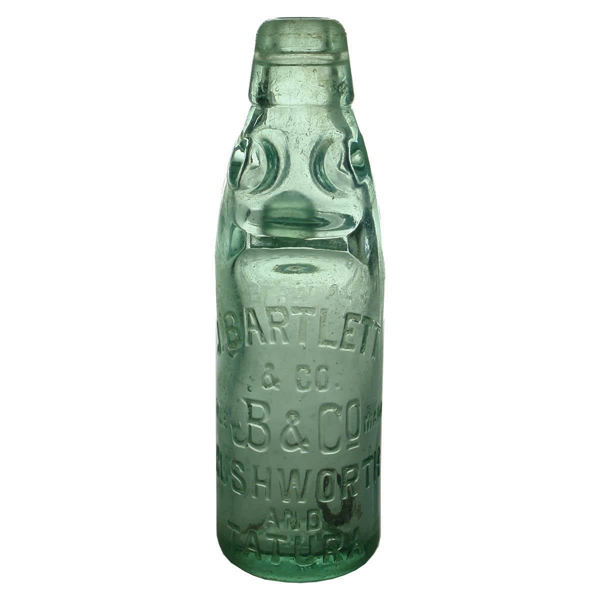 Codd.  J. Bartlett & Co., Rushworth and Tatura. Soda Water. Dobson. 6 oz. (Victoria)