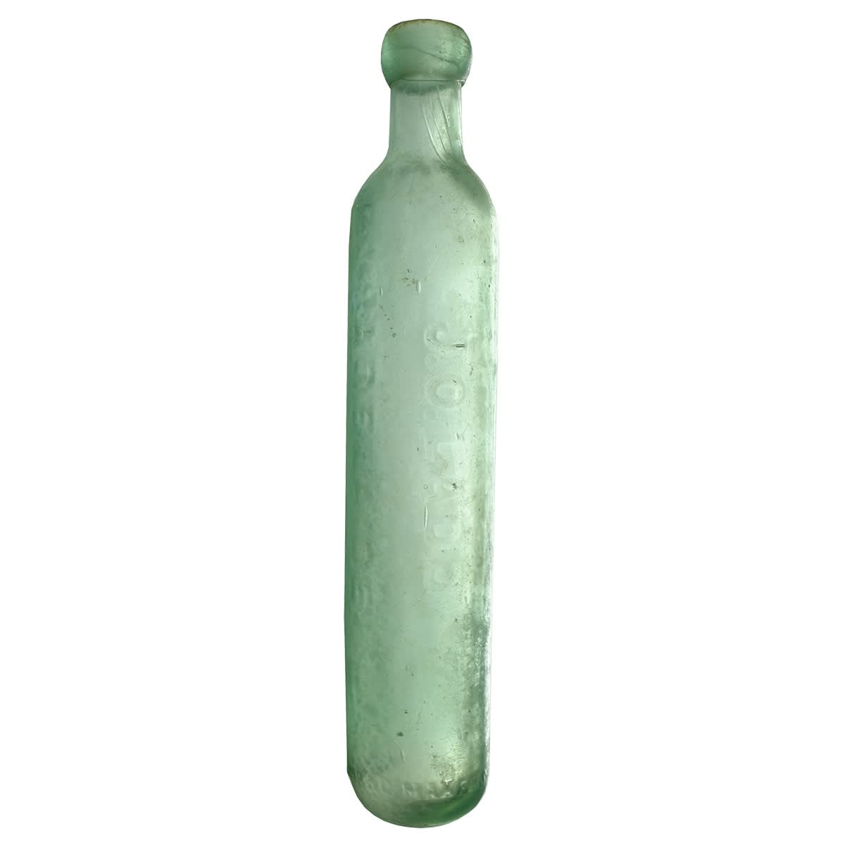 Maugham.  J. O. Ladd, Adelaide. Embossed 1 side. Lumb & Co. Aqua. 10 oz. (South Australia)