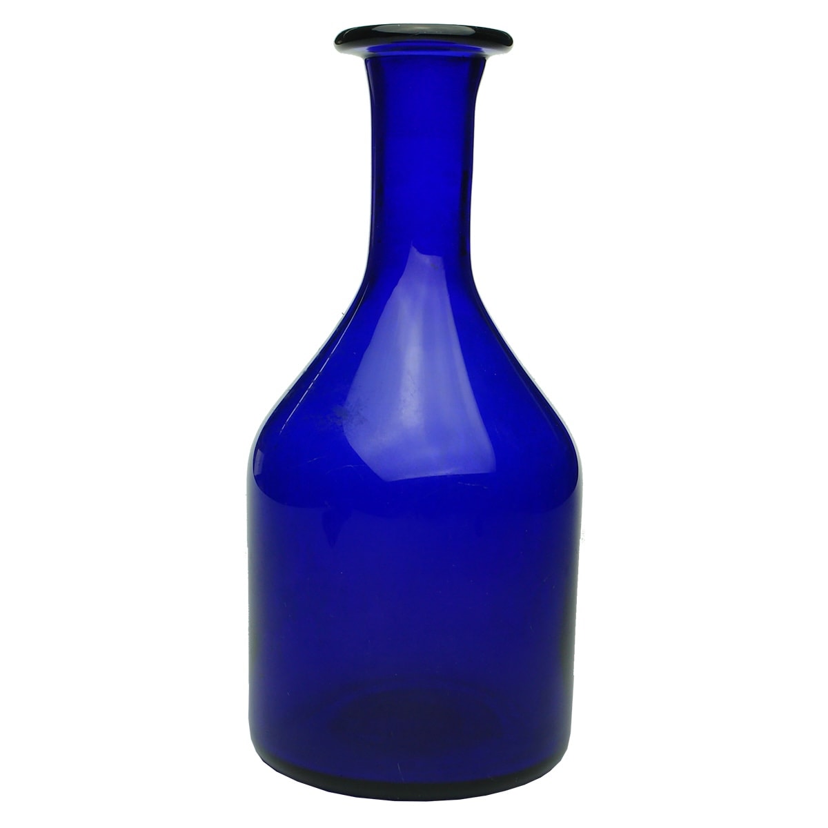 Cobalt Blue Carafe with polished pontil scar to base.