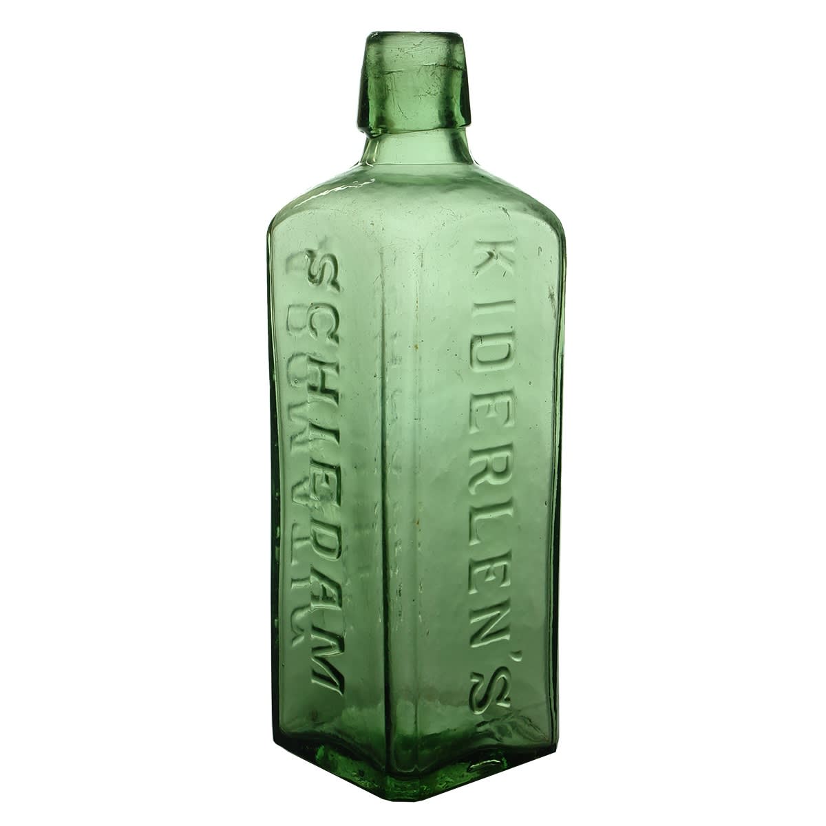 Schnapps. Kiderlen's Schiedam Aromatic. Pale Green. 13 oz.