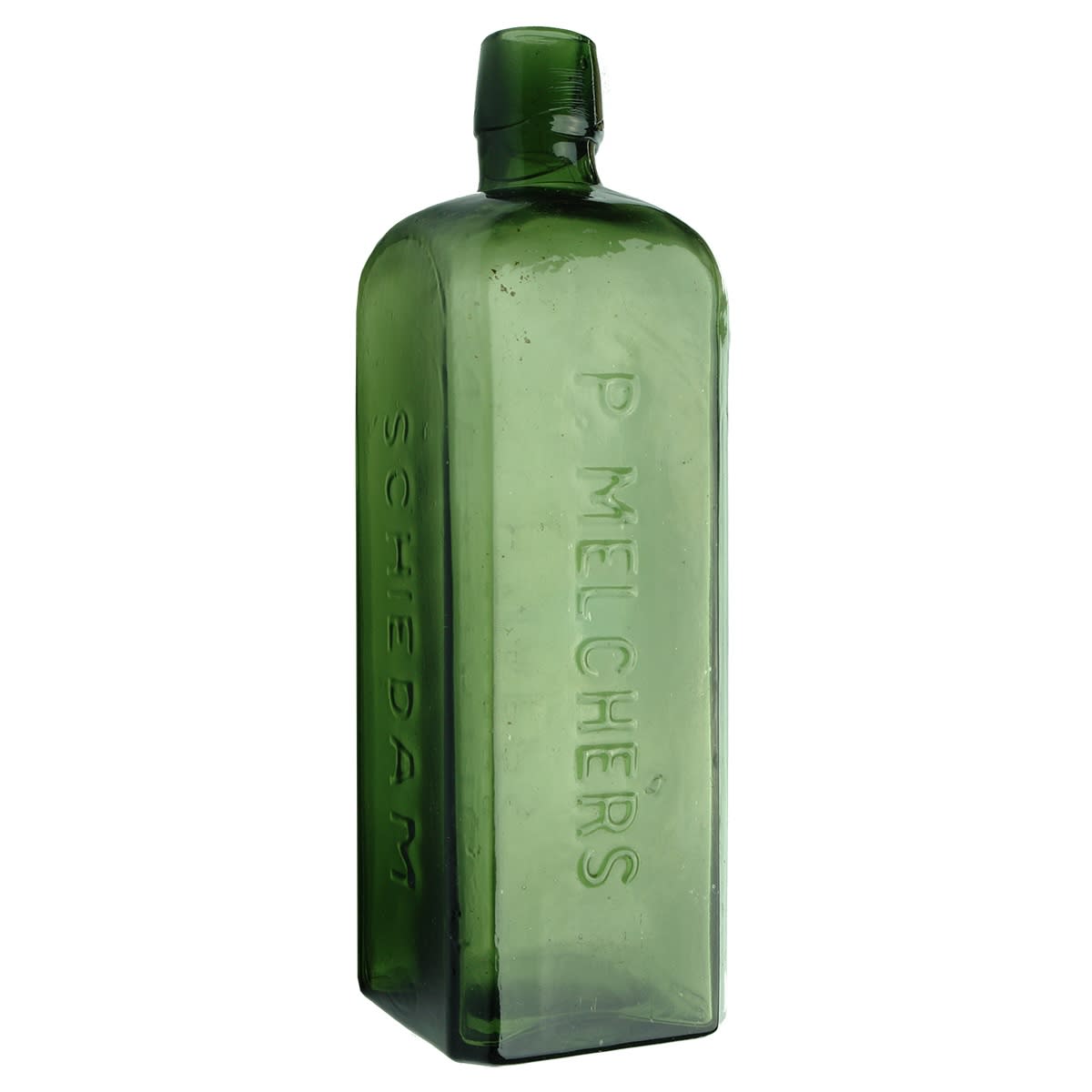 Schnapps. P. Melcher's Schiedam Aromatic. Green. 13 oz.