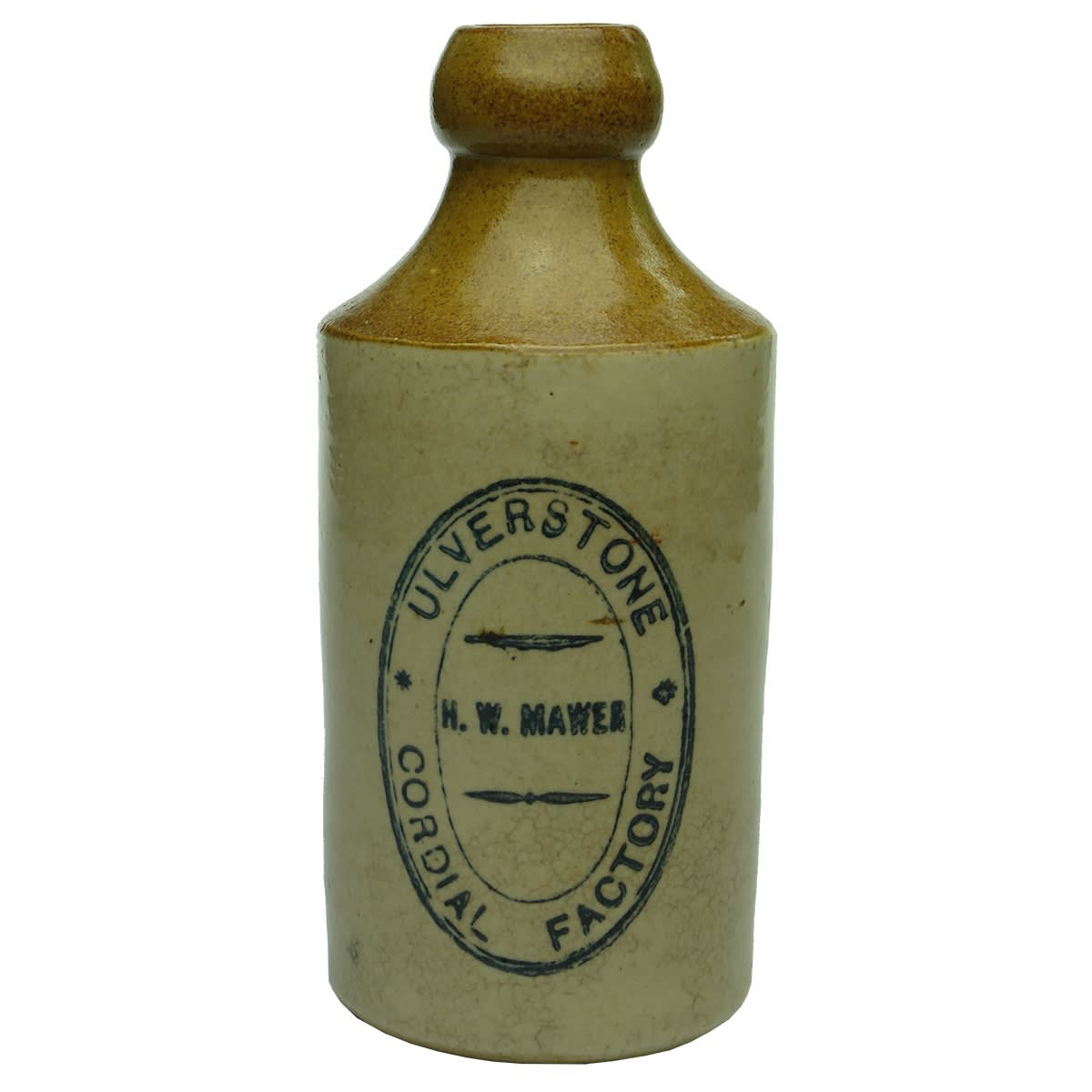 Ginger Beer. H. W. Mawer, Ulverstone. Dump. Internal Thread. Tan Top. (Tasmania)