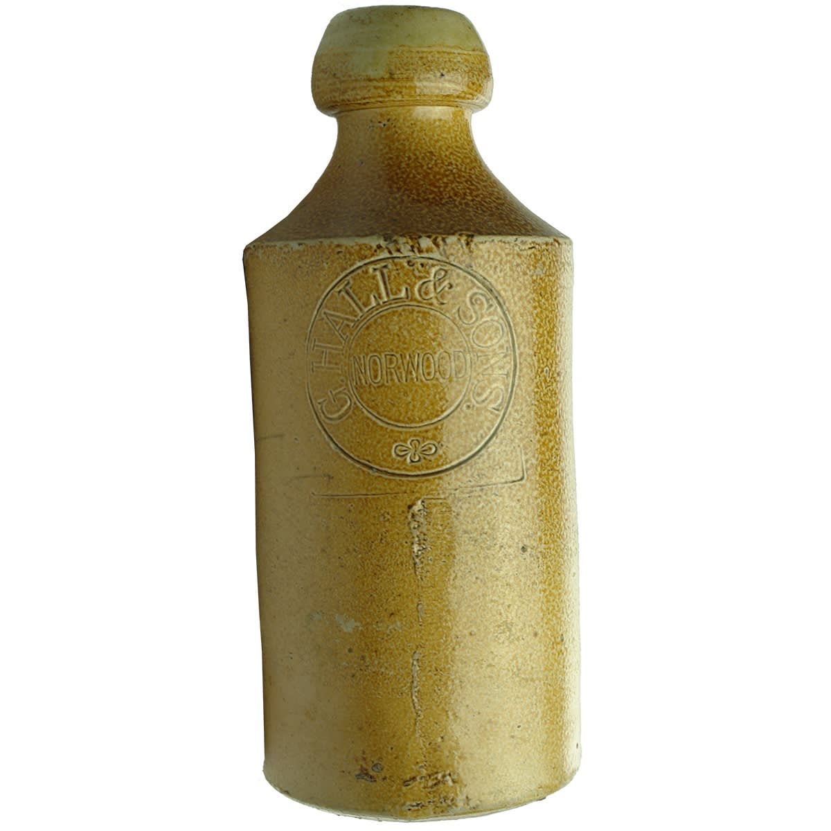 Ginger Beer. G. Hall & Sons, Norwood. Impressed. Salt Glaze. (South Australia)