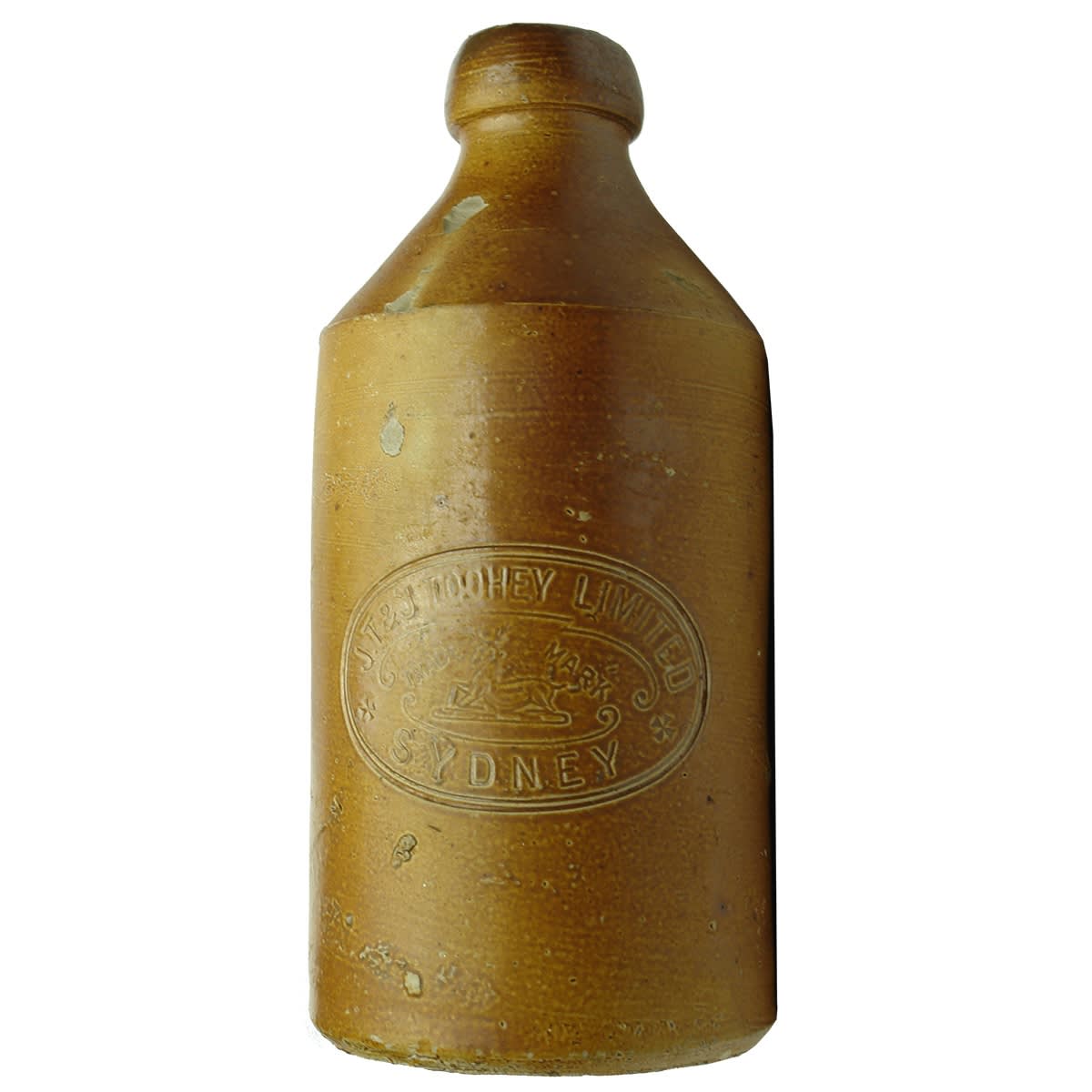 Ginger Beer. J. T. & J. Toohey Limited, Sydney. Stag. Impressed. Mashman Chatswood. (New South Wales)