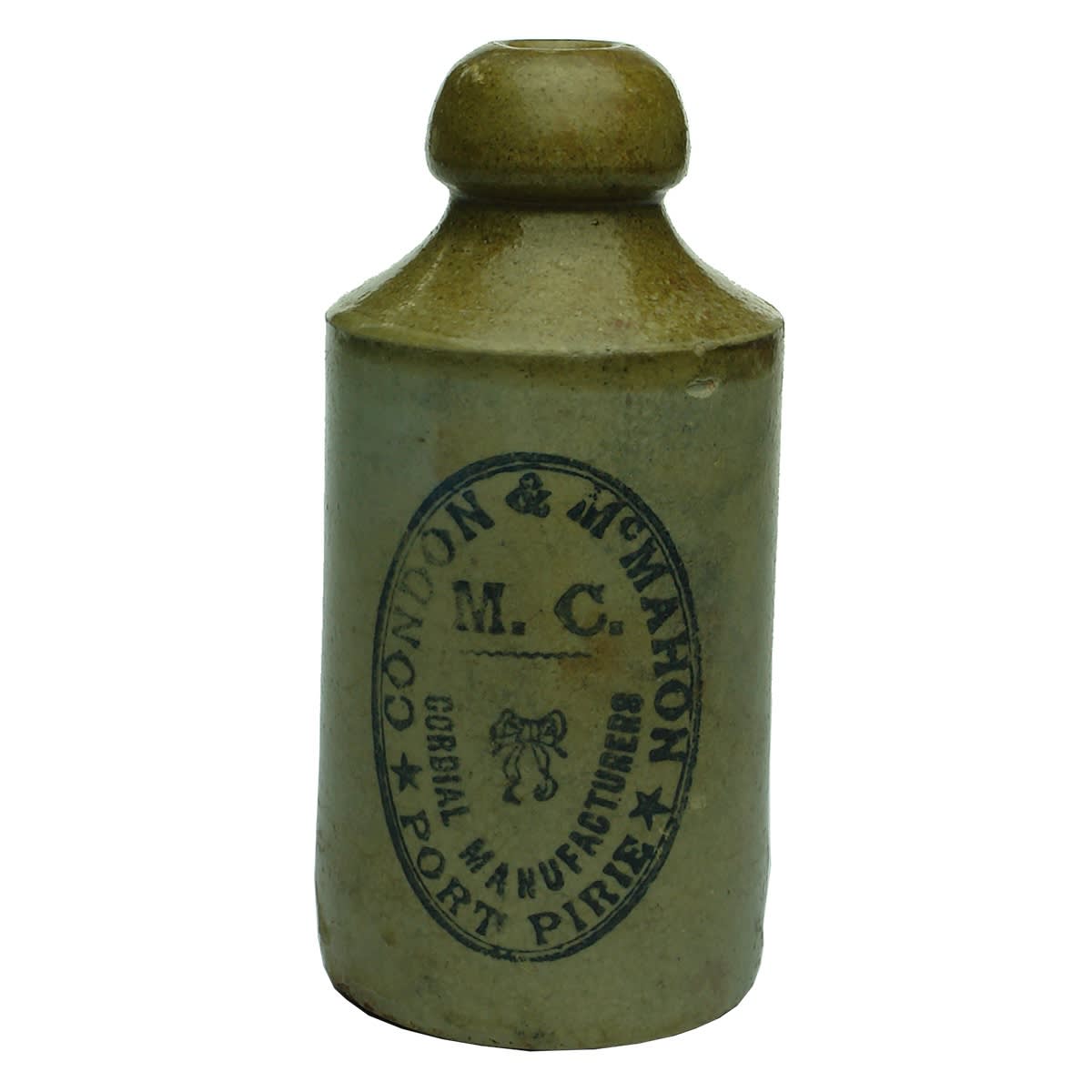 Ginger Beer. Condon & McMahon, Port Pirie. Tan Top. Dump. (South Australia)