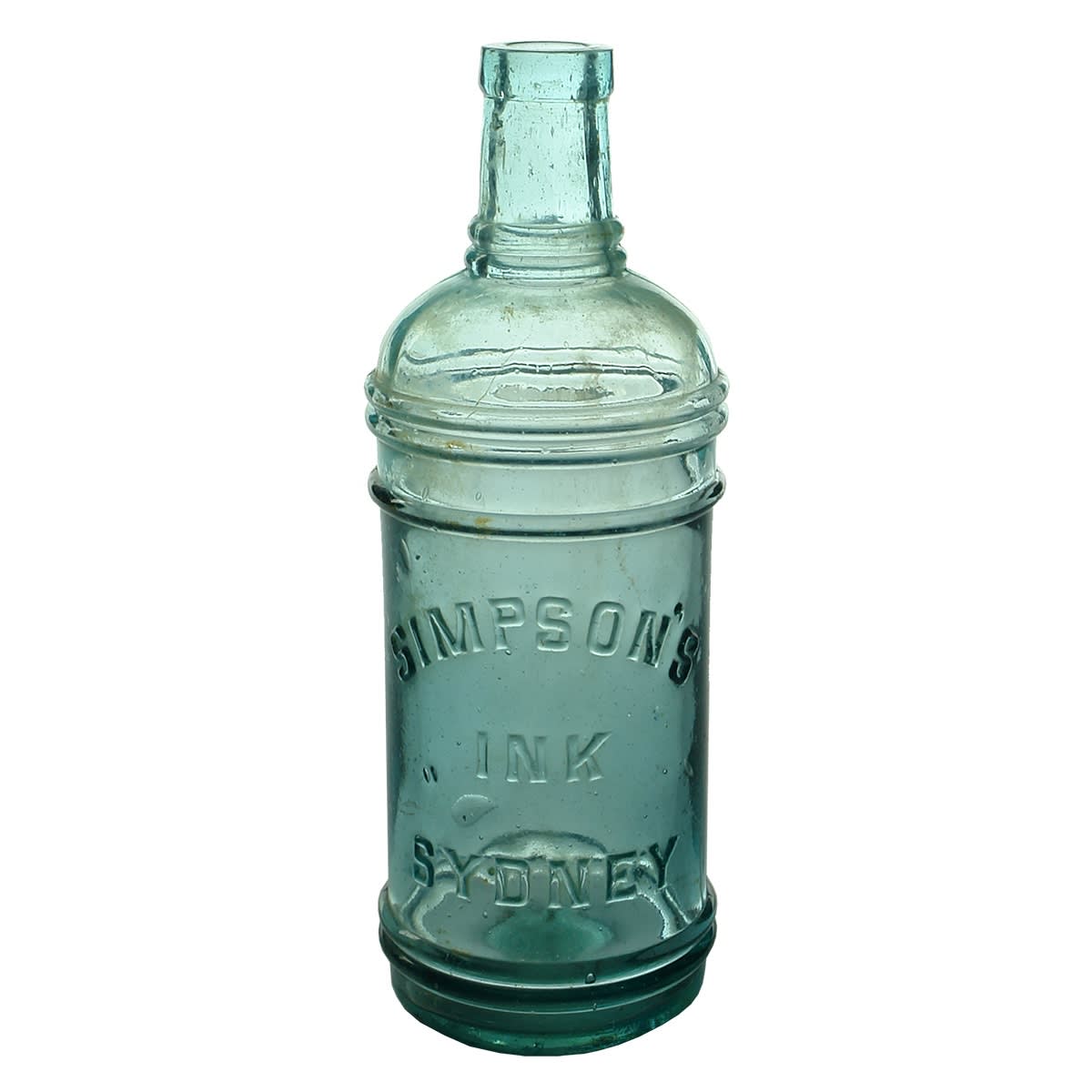 Ink. Simpson's Ink Sydney. Large size. Blue-Aqua. Pint. 206 mm. (New South Wales_