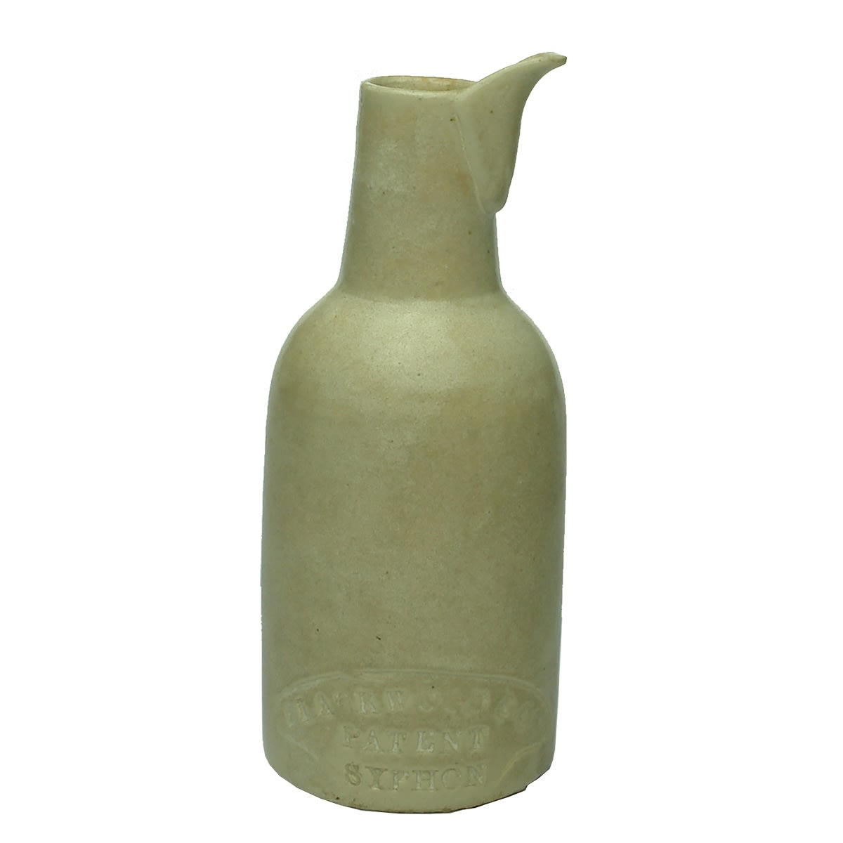 Ink. Blackwood Patent Syphon. White Stoneware. Small size. 147 mm.
