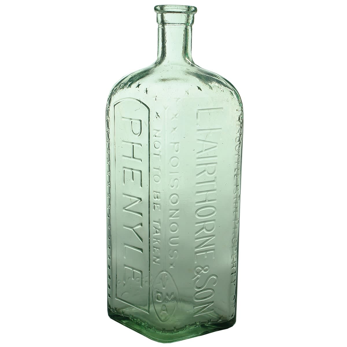 Phenyle. L. Fairthorne & Son. Machine made. Aqua. 26 oz. (Launceston, Tasmania)