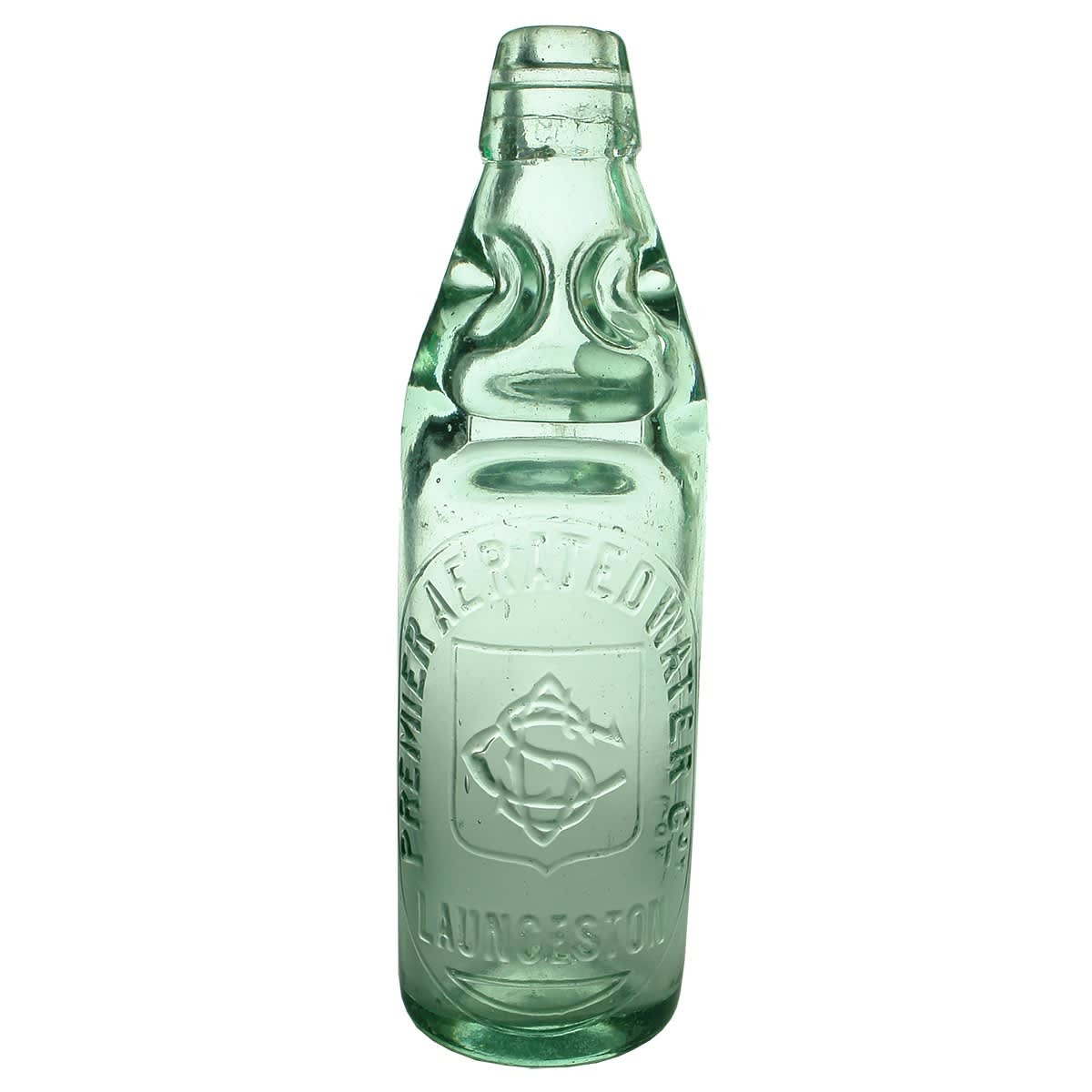 Codd. Premier Aerated Water, Launceston. Kilner Bros. Monogram. Dobson. Aqua. 10 oz. (Tasmania)