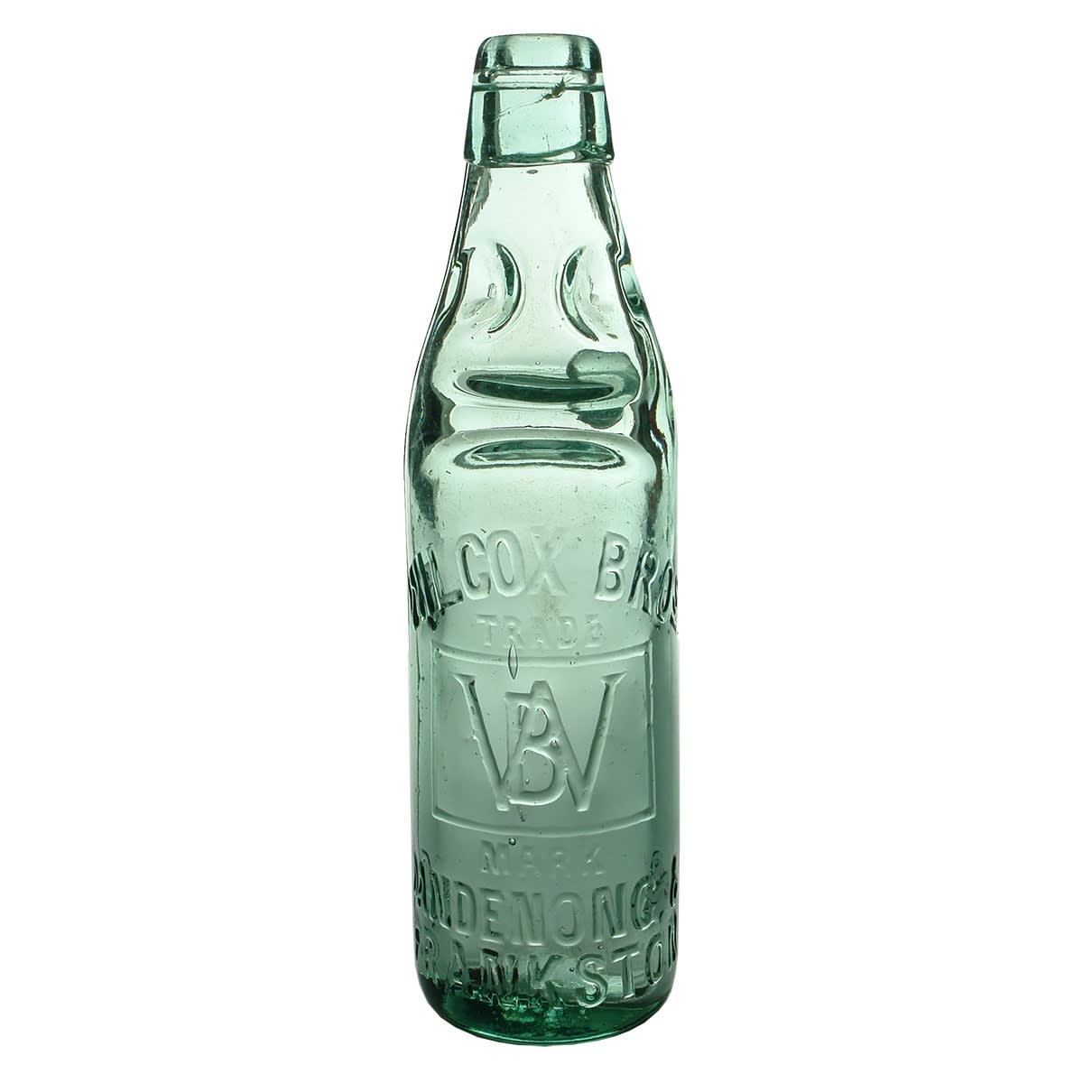 Codd. Wilcox Bros., Dandenong & Frankston. WB Monogram. Aqua. 10 oz. (Victoria)