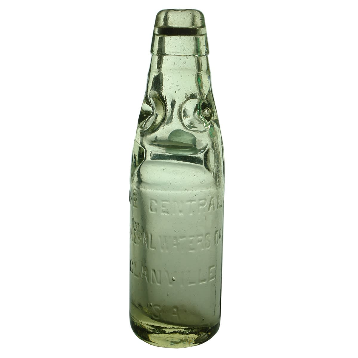 Codd. The Central Mineral Waters Co., Glanville. Dobson. Clear (Light Straw Coloured). 6 oz. (South Australia)