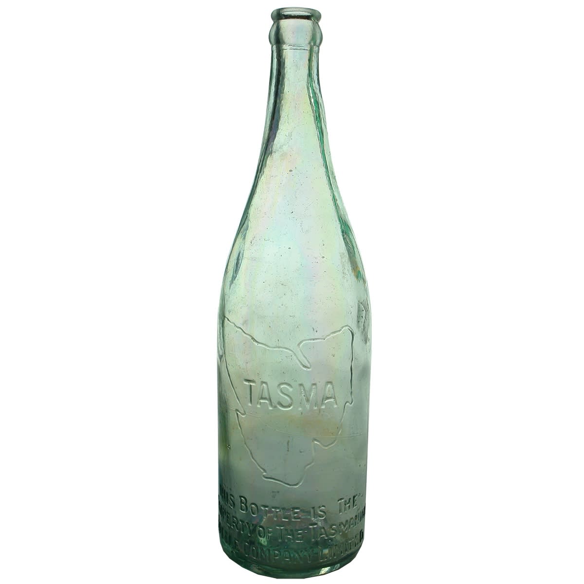 Beer. Tasma. Crown Seal. Aqua. 26 oz. (Tasmania)