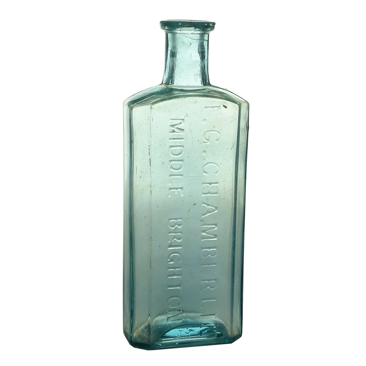 Chemist. F. G. Chamberlin, Middle Brighton. M base mark. 6 oz. 158 mm. (Victoria)