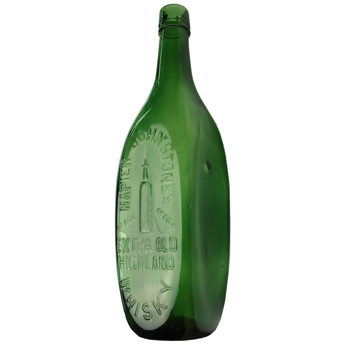 Whisky. Napier Johnstones Extra Old Highland Whisky. Green. 26 oz. (United Kingdom)