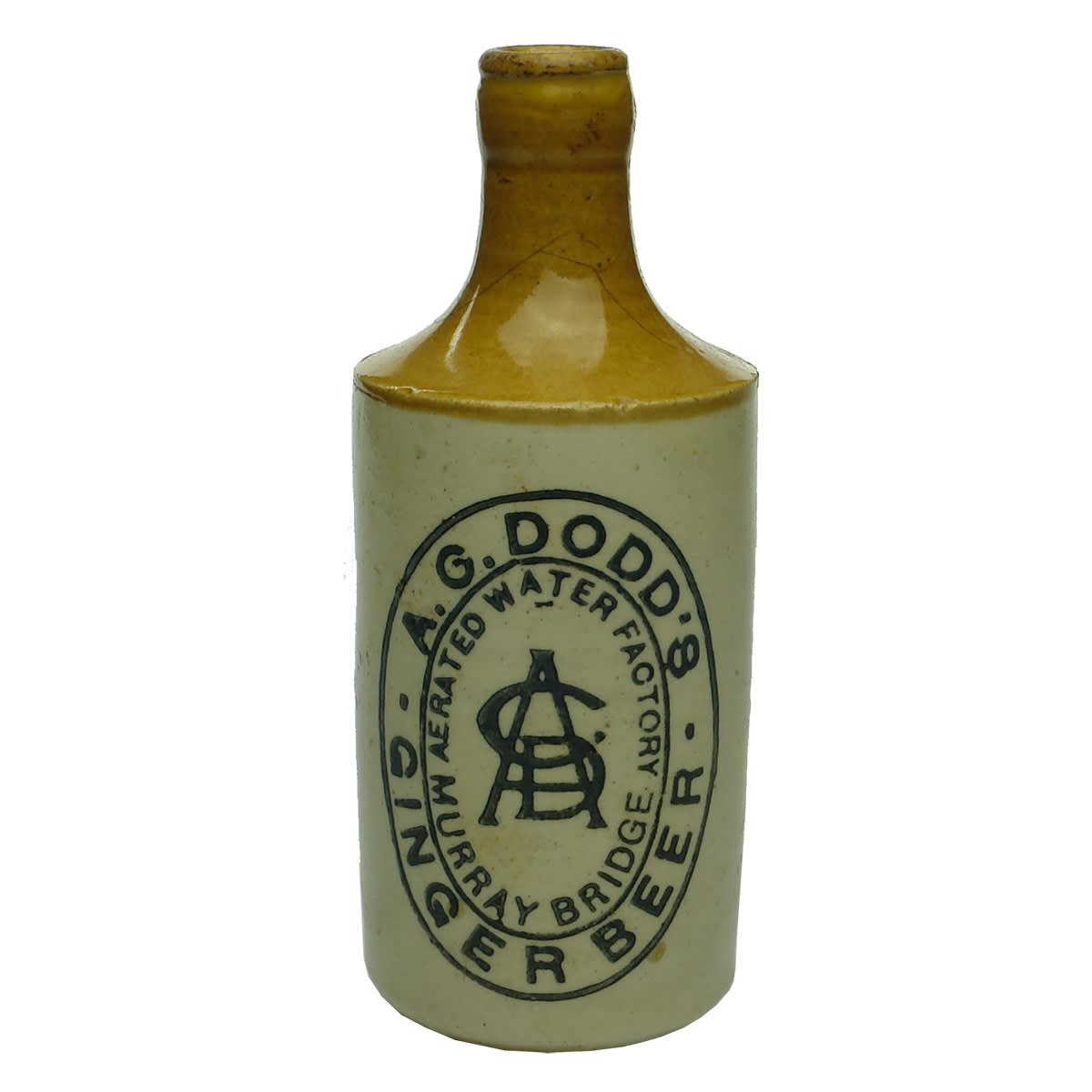 Ginger Beer. A. C. Dodd's, Murray Bridge. Crown Seal. Dump. (South Australia)