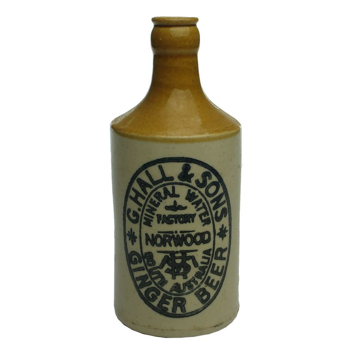 Ginger Beer. G. Hall & Sons, Norwood. Dump. Crown Seal. (South Australia)