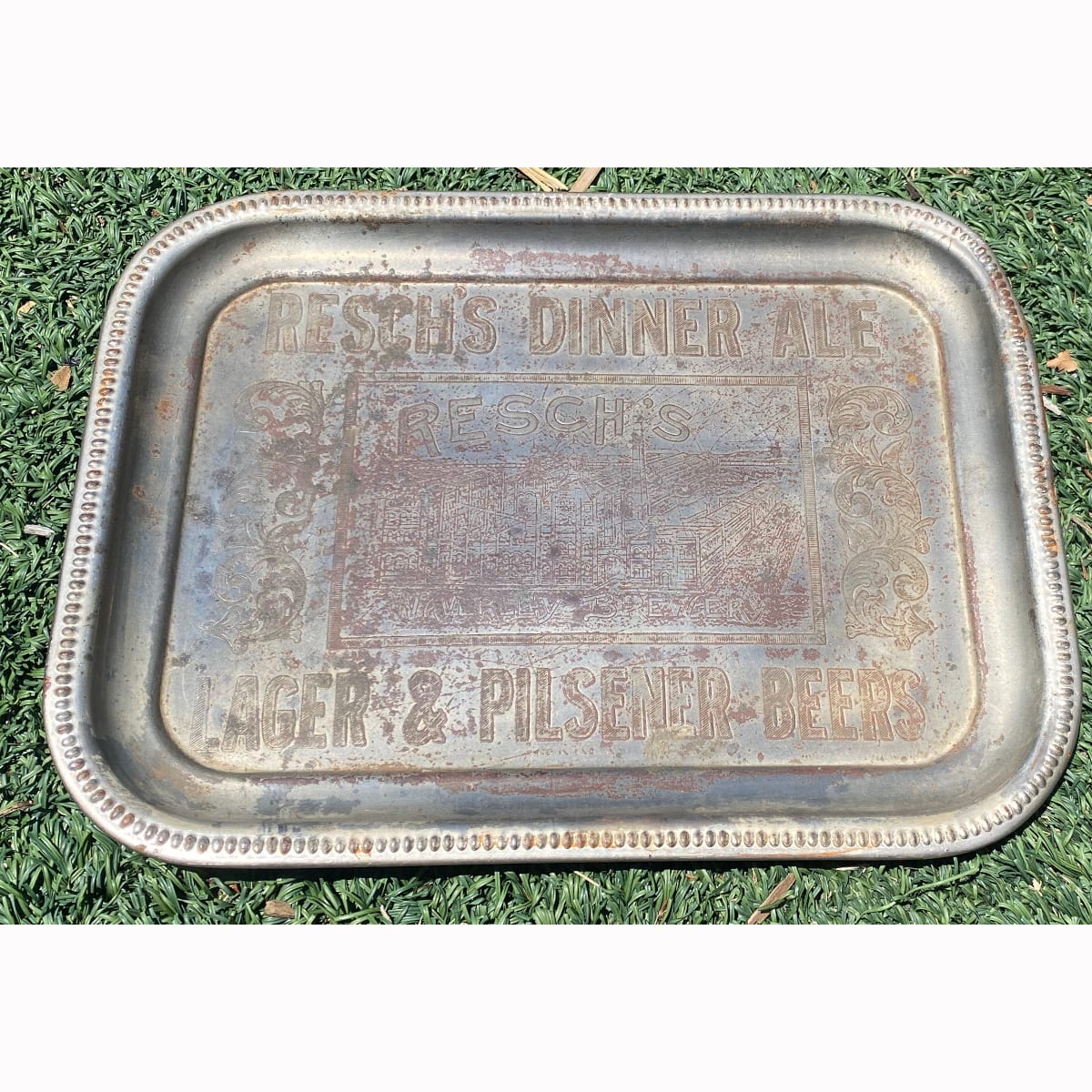 Advertising Serving Tray. Resch's Waverley Brewery. Dinner Ale. Lager & Pilsener Beers. (Sydney, New South Wales)