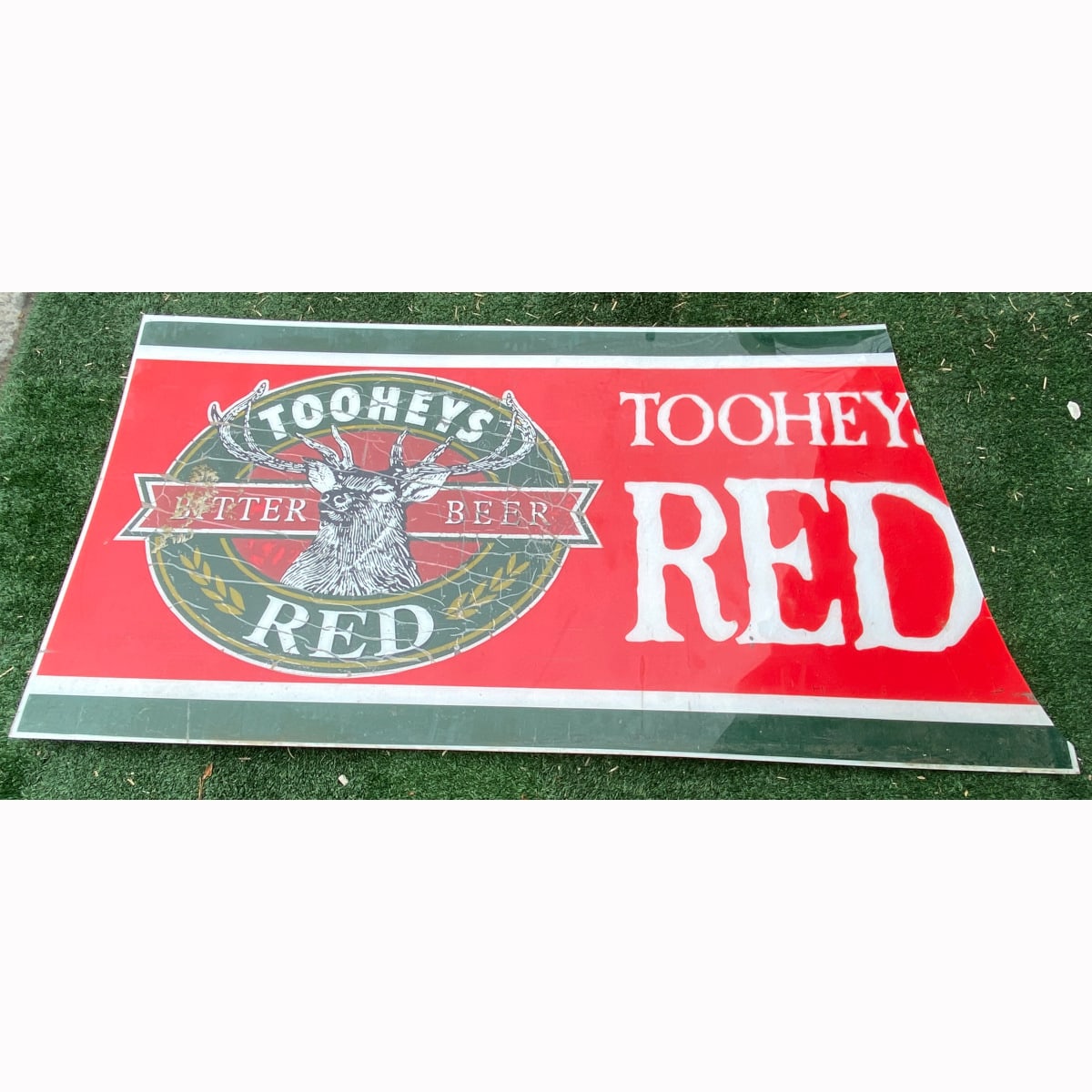 Giant Perspex Sign. Tooheys Red Bitter Beer. (Not for post. Arrangements will have to be made by winning bidder for pickup or courier delivery)  (Sydney, New South Wales)