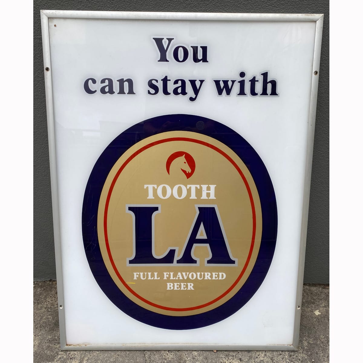 Large Perspex Sign. You can stay with Tooth LA. Full Flavoured Beer. (Not for post. Arrangements will have to be made by winning bidder for pickup or courier delivery)  (Sydney, New South Wales)