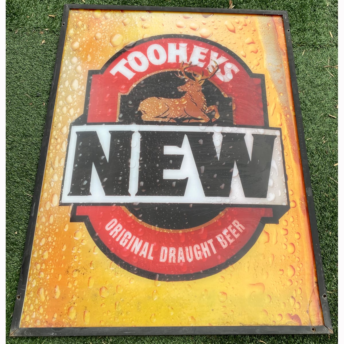 Large Perspex Sign. Tooheys New Original Draught Beer. Stag. (Not for post. Arrangements will have to be made by winning bidder for pickup or courier delivery)  (Sydney, New South Wales)